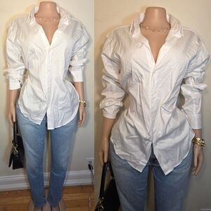 ☆Zara Crisp White Collared Shirt☆